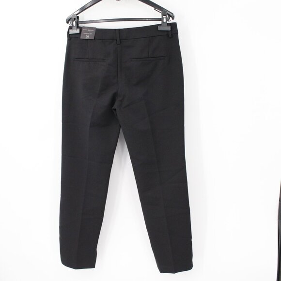 NWT Zara pants women's 4 Asymmetric Hem black cotton blend career preppy work - Picture 6 of 15